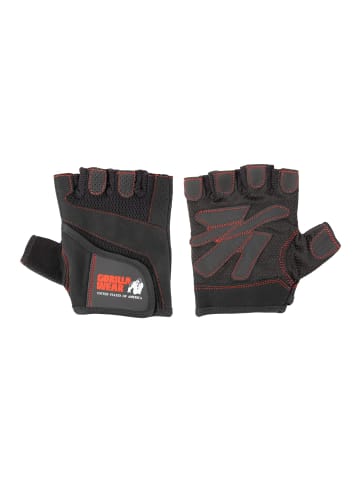 Gorilla Wear Fitness-Handschuhe für Damen - Schwarz/rot genäht
