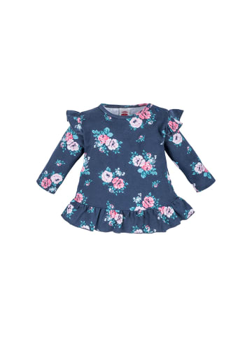 Makoma Babylangarmshirt Floral in blau