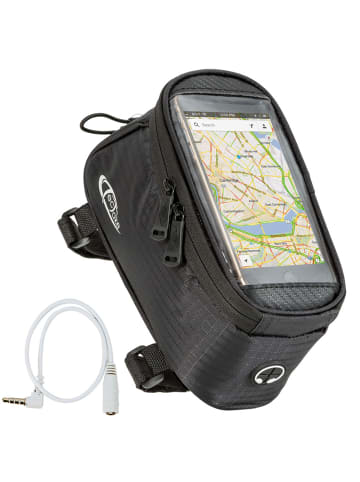 tectake Satteltasche mit Rahmen-Befestigung für Smartphones