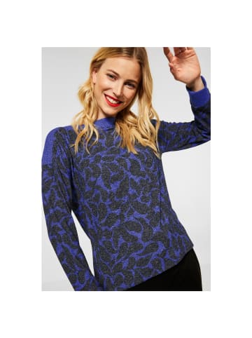 Street One Langarmshirt in eminent blue melange