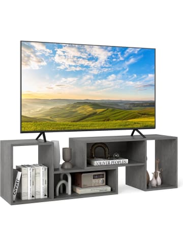 COSTWAY TV-Schrank 2-teilig in Grau