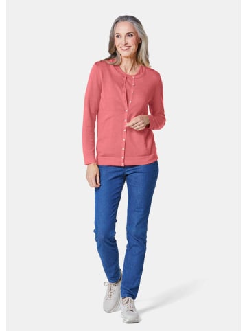 GOLDNER Strickset Figurnahes Twin-Set aus Pima-Baumwolle in kirschblüte