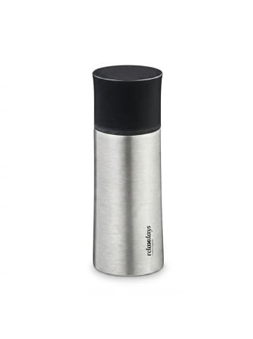 relaxdays Edelstahl-Trinkflasche in Silber - 300 ml