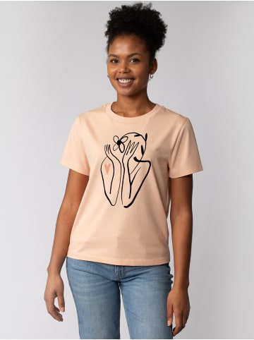 wat? Apparel T-Shirt Self love in Fraiche Peche