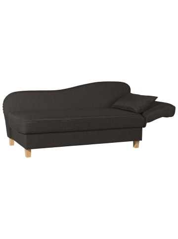 58 aufm Kessel RECAMIERE mit Armteil rechts klappbar Katia Flachgewebe Buche/sckoko