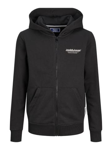 JACK & JONES Junior Kapuzensweatjacke in black