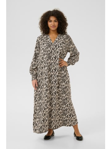 KAFFE curve Kleid KCverona in Black Grey Geometric Print
