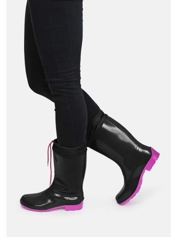 Regenliebe Gummistiefel de Fieselregen Langschaft in schwarz/fuchsia