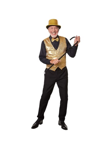 tectake Herren-Weste in einheitlicher Farbgebung, gold