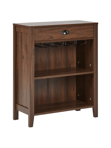 Beliani Sideboard WALKERSTON in Braun - (W) 66 x (H) 80 x (L) 30 cm