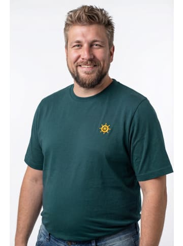 Men Plus Kurzarm T-Shirt in tief grün
