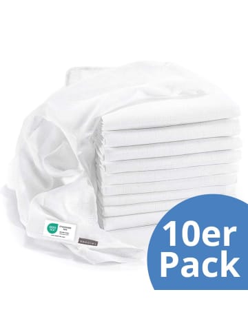 LaLoona Mullwindeln / Mulltücher / Spucktücher 10er Pack 80 in weiss