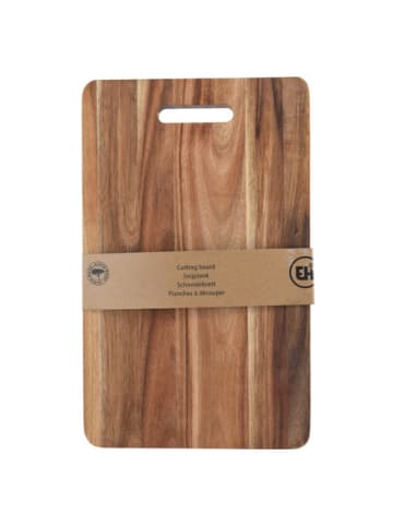 Excellent Houseware Schneidebrett Holz Aktion WOOD in Braun, 40 x 25 x 1 cm