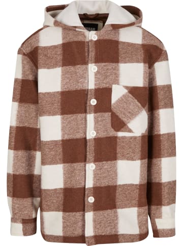 Urban Classics Urban Classics Big Check Jacket With Hood in whitesand/lightrust
