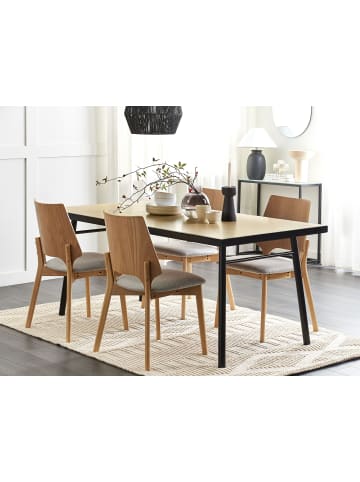 Beliani Esszimmertisch IVORIE in Braun/Schwarz - (W) 90 x (H) 80 x (L) 180 cm