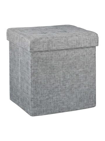 relaxdays Faltbarer Sitzhocker in Grau - 38 cm