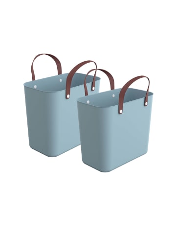 Rotho Albula 2er-Set Einkaufskörbe Taschen 25l in Türkis tr.