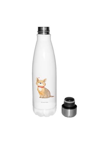 Mr. & Mrs. Panda Thermosflasche Hund Glück ohne Spruch in Weiß