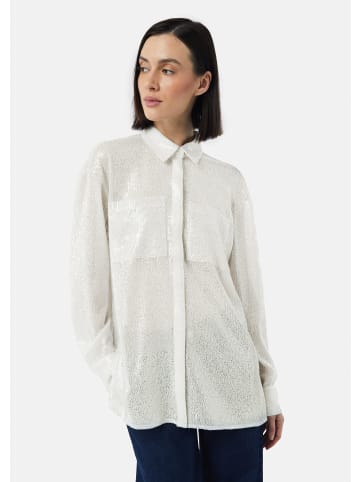 comma Bluse langarm in Weiß