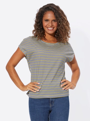 WITT WEIDEN Print-Shirt in marine-sonnengelb-geringelt