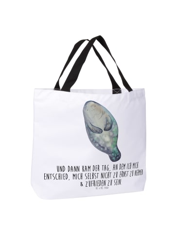 Mr. & Mrs. Panda Tasche Seekuh Happy mit Spruch in Weiß