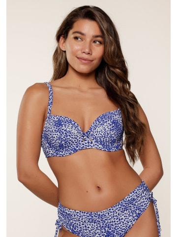 Linga Dore top Bikini in Blau weiss Druck
