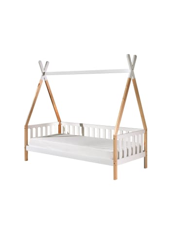 58 aufm Kessel ZELTBETT Karyn 1 206x185x96 aus Kiefer Massivholz in Weiß/natur