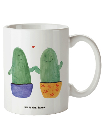 Mr. & Mrs. Panda Riesenkaffeetasse Kaktus Liebe ohne Spruch in Weiß