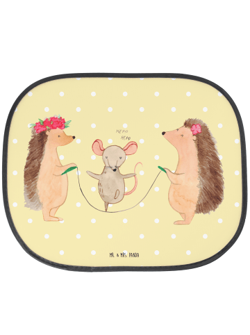 Mr. & Mrs. Panda Sonnenblende Auto Igel Seilhüpfen ohne Spruch in Gelb Pastell