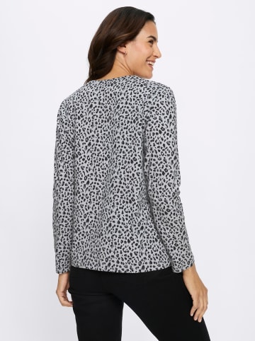 WITT WEIDEN Print-Shirt in hellgrau-schwarz-bedruckt