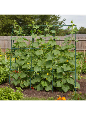 relaxdays Gurken-Rankhilfe in Grün – 114 x 135 cm