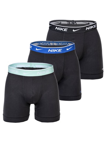 Nike Boxershort 3er Pack in Schwarz/Blau/Türkis