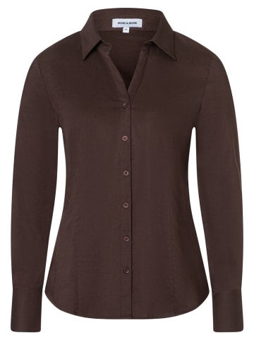 More & More Stretchbluse in espresso brown