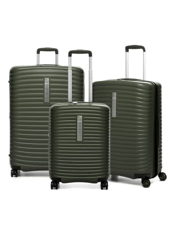MODO by roncato Vega 4 Rollen Kofferset 3-teilig mit Dehnfalte military