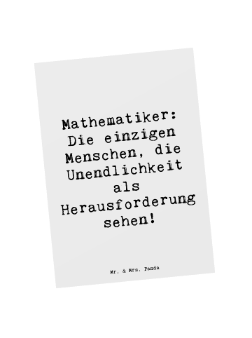 Mr. & Mrs. Panda Grußkarte Spruch Mathematiker Unendlichkeit mit... in Weiß