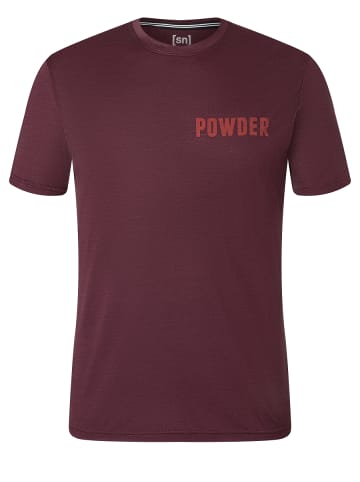 super.natural Merino T-Shirt M POWDER DAYS TEE in weinrot