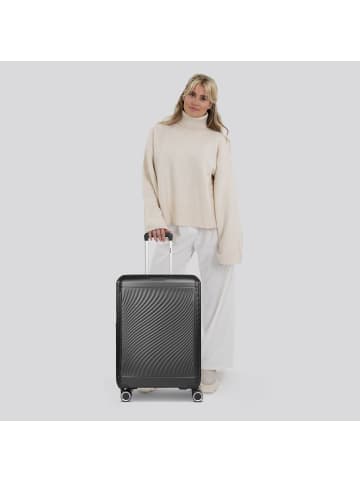 PICARD Vienna 4 Rollen Trolley M 65 cm mit Dehnfalte black