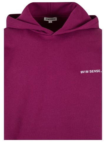 9N1M SENSE Kapuzenpullover in aubergine