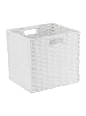 relaxdays 2 x Aufbewahrungskorb in Weiß - (B)32 x (H)31 x (T)30 cm