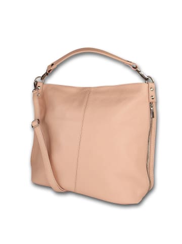 Toscanto Leder Schultertasche, Shopper Toscanto Tasche rosa ca. 40cm