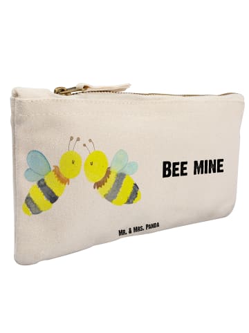 Mr. & Mrs. Panda Schminktasche Biene Liebe mit Spruch in Weiß