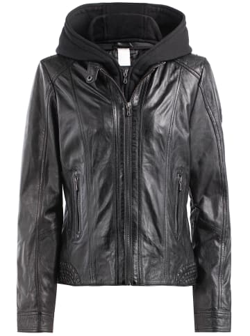CBL Damen Lederjacke in schwarz