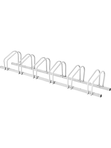 COSTWAY Fahrradständer für 6 Räder in Silber