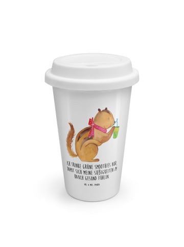 Mr. & Mrs. Panda To Go Becher Eichhörnchen Smoothie mit Spruch in Weiß