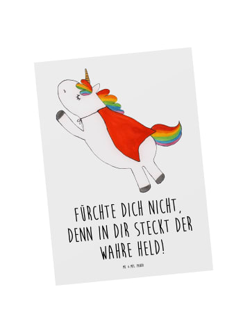 Mr. & Mrs. Panda Postkarte Ängste vor Monstern besiegen mit Spruch in Weiß