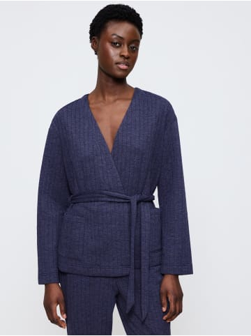 Triumph Morgenmantel Cozy Comfort Robe Top Quilted in BLUE - DARK COMBINATION