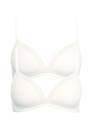 Lisca 2er Pack Triangel BH ohne Bügel in cream