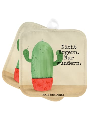 Mr. & Mrs. Panda Backhandschuhe Kaktus Wut Design mit Spruch in Weiß