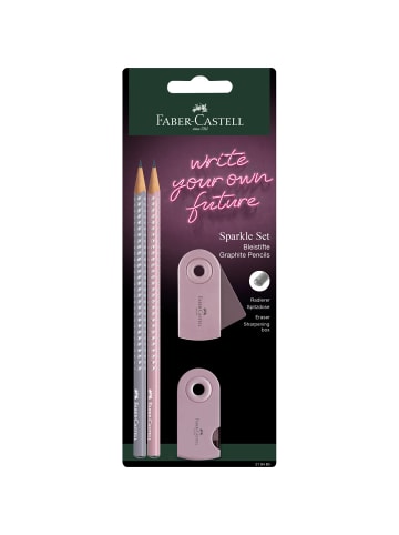 Faber-Castell Bleistift-Set SPARKLE - 4-tlg. B rose shadows Blisterkarte.
