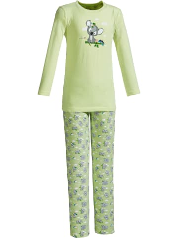 Erwin Müller Single-Jersey Kinder-Schlafanzug in lindgrün